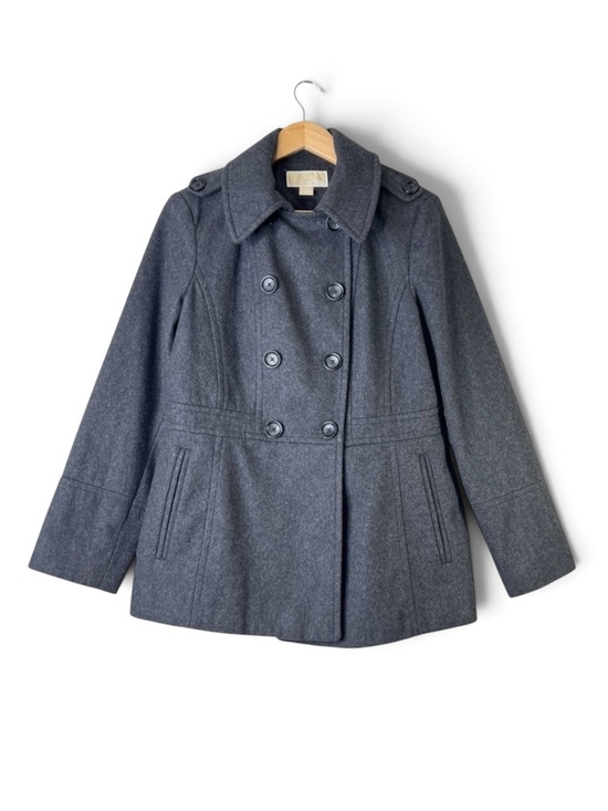 Michael Kors Jackets & Blazers - Michael Kors Double Breasted Pea Coat Charcoal Grey Size Medium Preppy Luxury